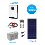 Kit solar Fotovoltaico 1000W Híbrido base