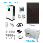 Kit Solar 3000W Base Voltronic MPPT Gel
