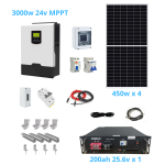 Kit Solar 3000W Base Voltronic MPPT Litio