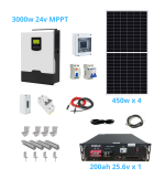 Kit Solar 3000W Base Voltronic MPPT Litio