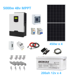 Kit Solar Fotovoltaico 5000W Base Voltronic MPPT Gel