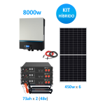 Kit Solar Fotovoltaico 8000W Híbrido Base