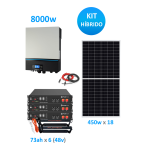 Kit Solar Fotovoltaico 8000W Híbrido Ampliado