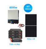 Kit Solar Fotovoltaico 8000W Híbrido Ampliado