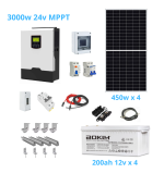 Kit Solar Off Grid Kit Solar 3000w Medio Voltronic MPPT Gel