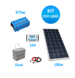 Kit Solar Fotovoltaico Off Grid 375VA