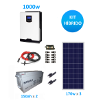 do Medio Kit Solar Off Grid Kit Solar Fotovoltaico 1000w Híbrido Medio