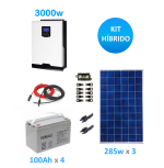 kit Solar Off Grid Kit Solar 3000w Medio Voltronic PWM Gel