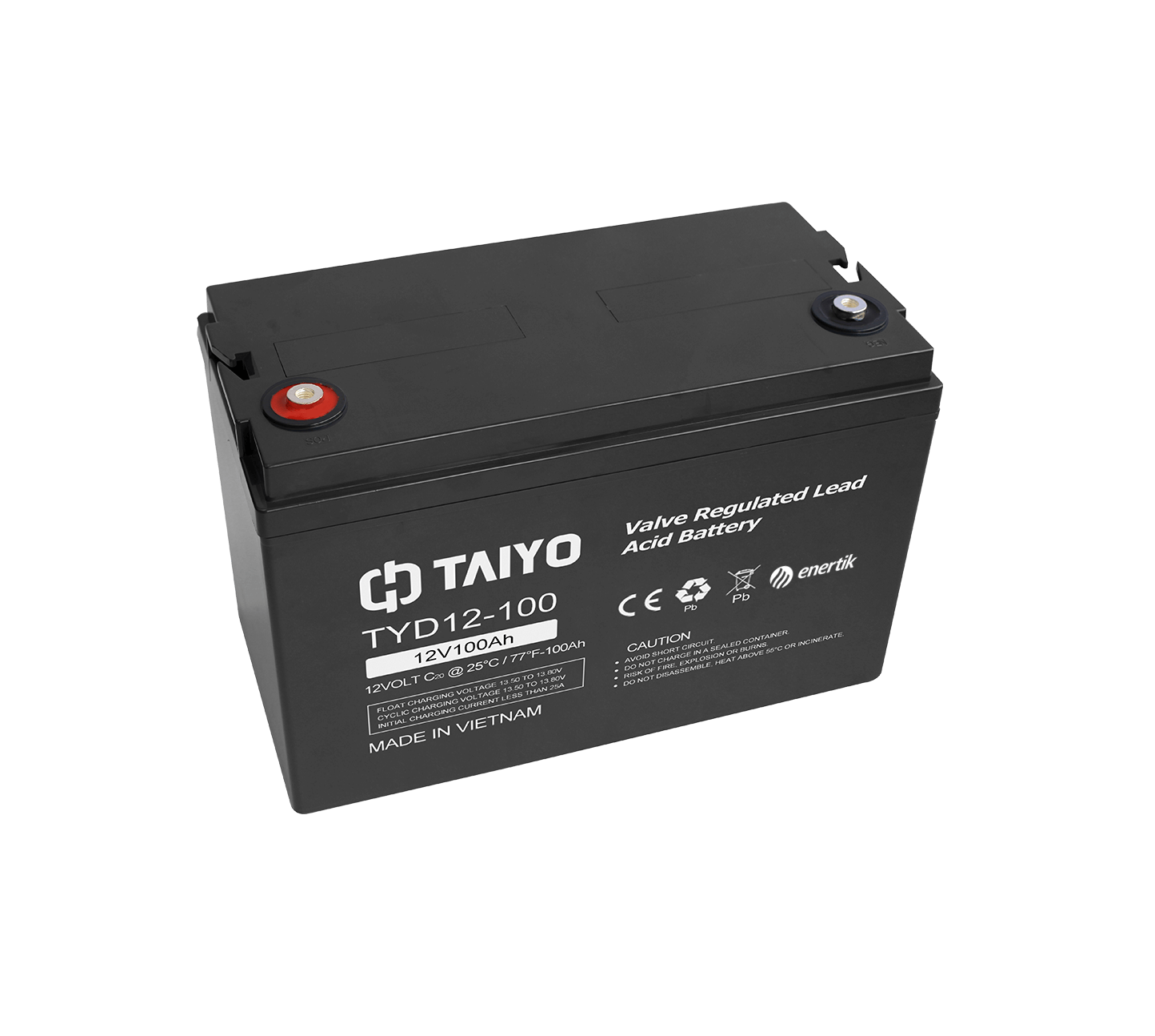 tyd12-100@2x Baterias Cicio Prorando Batería 100ah 12V AGM TAIYO ΤΛΙΥΟ - Imagen 1