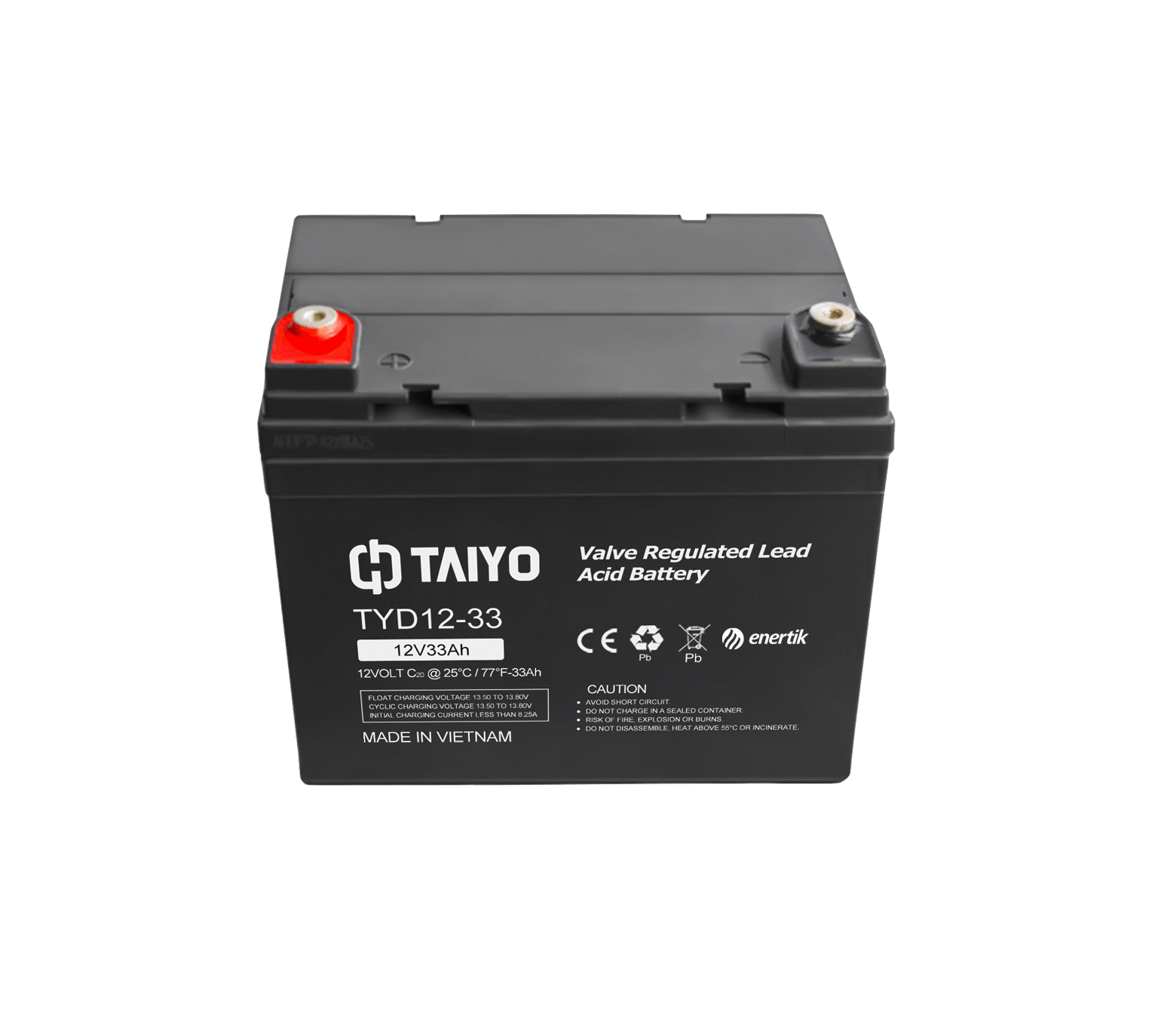 tyd12-33@2x Baterías Ciclo Profundo Batería 33ah 12V AGM TAIYO ΦΤΛΙΥΟ - Imagen 1