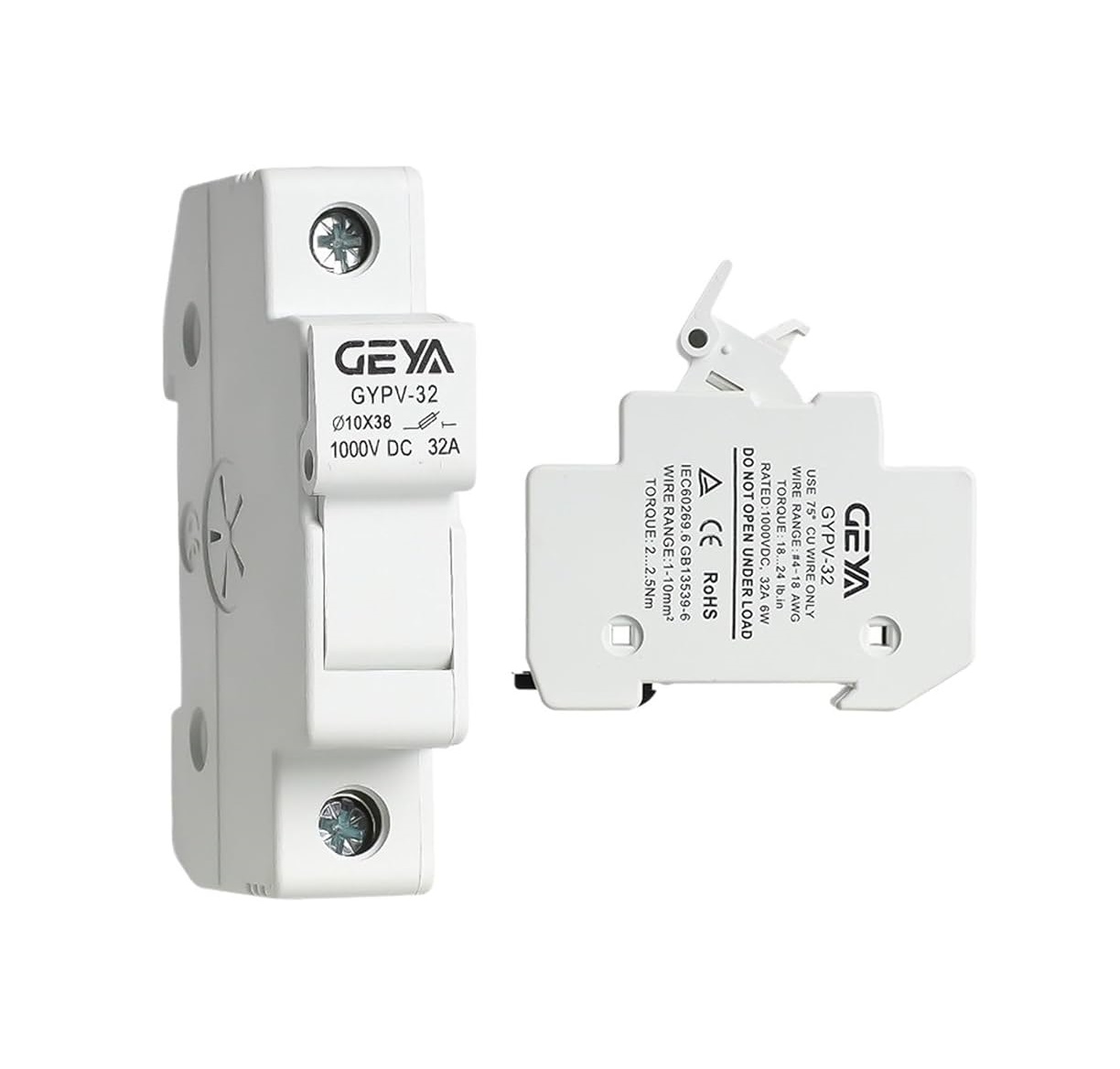 GYPV-32 Portafusible + Fusible string 204 1000V Geva - Imagen 1