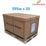 Paneles Solares Fotovoltaicos Pallet Panel Solar 595w 24V Mono Canadian Solar